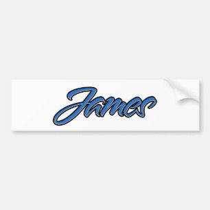 James Namn blue Aufkleber Sticker Autoaufkleber Bildekal