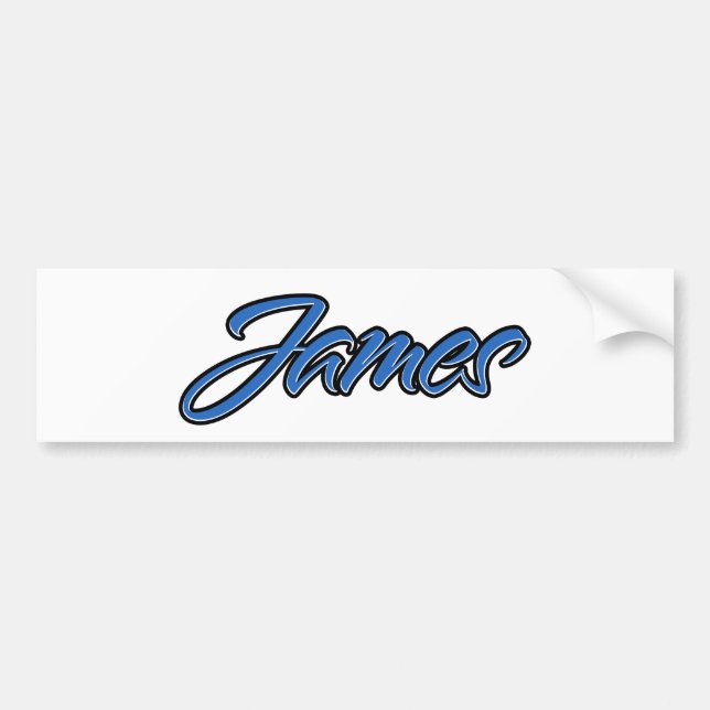 James Namn blue Aufkleber Sticker Autoaufkleber Bildekal (Framsidan)
