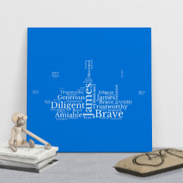 James Namn Cloud Anpassade Poster