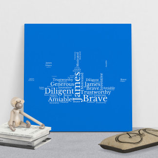James Namn Cloud Anpassade Poster