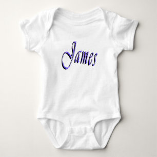 James, Namn, Logotyp, Baby Cotton Bodydräkt T Shirt