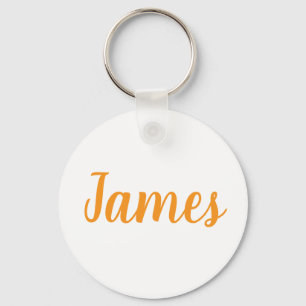 James namn Metallring nyckelring