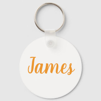 James namn Metallring nyckelring