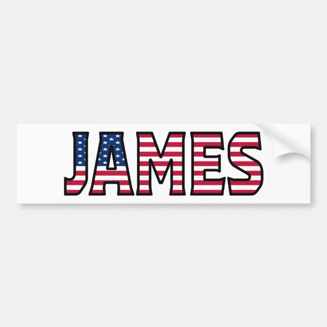 James Namn Vorname USA Aufkleber Sticker Auto Bildekal (Framsidan)