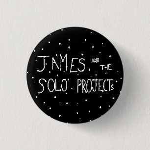 James och soloen projekterar musikband klämmer knapp