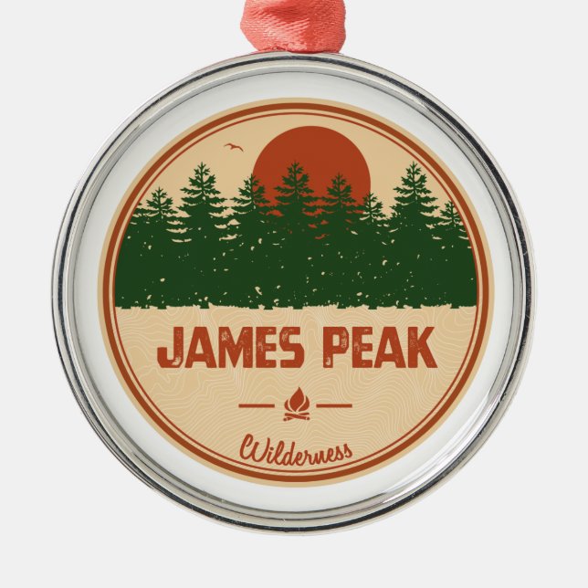 James Peak Wilderness Colorado Julgransprydnad Metall (Framsidan)