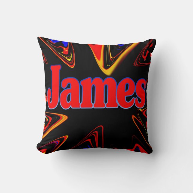 James Personlig Colorful Pillow Kudde (Framsida)