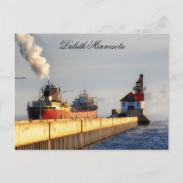 James R. Barker Frakt and Lighthouse, Minnesota Vykort