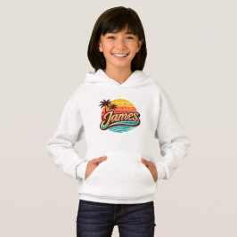 James Retro Solnedgång Tropisk Namn Design T Shirt