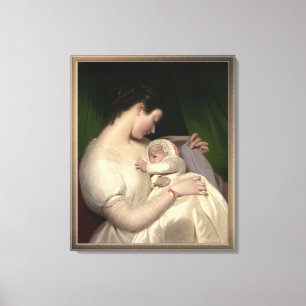 James Sants fru Elizabeth med dotter Mary Canvastryck