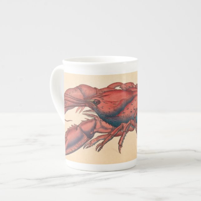 James Sowerby Serrated Lobster Benporslin Mugg (Framsida vänster)