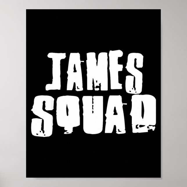 James Squad Name Funny James  Poster (Framsidan)