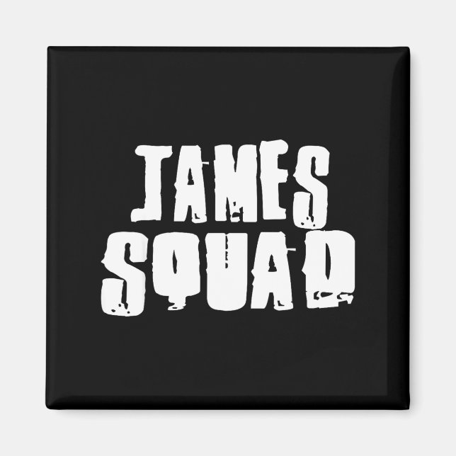 James Squad Namn Roligt James  Magnet (Framsidan)