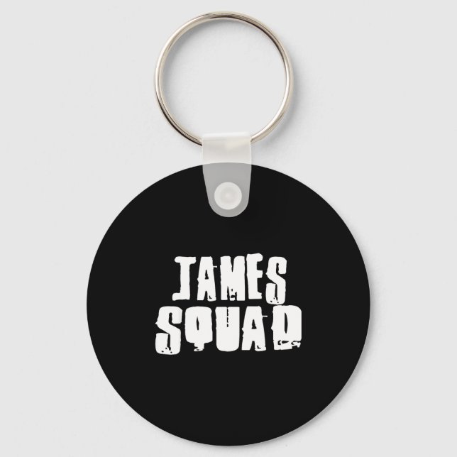 James Squad Namn Roligt James  Nyckelring (Framsida)