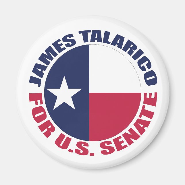 James Talarico för USA:s senat Texas Flagga Magnet (Framsidan)
