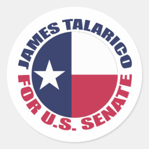 James Talarico för USA:s senat Texas Flagga Runt Klistermärke