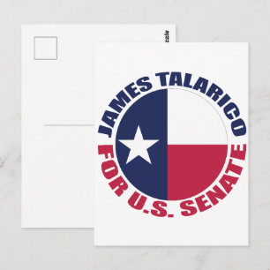 James Talarico för USA:s senat Texas Flagga Vykort