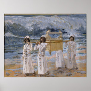 James Tissot - Ark passerar över Jordanien Poster