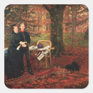 James Tissot   Empress Eugenie & Eugene-Louis Napo Fyrkantigt Klistermärke