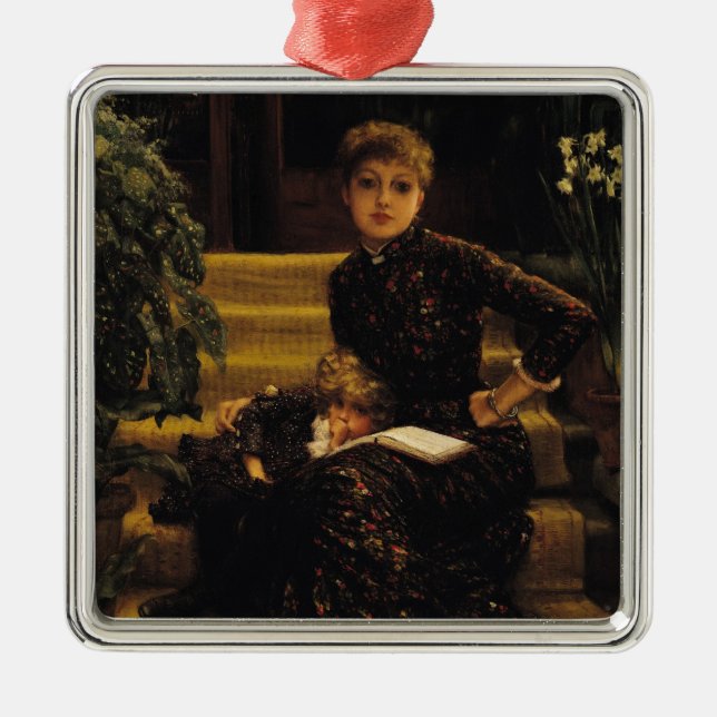 James Tissot | mor och barn eller fläderen Siste Julgransprydnad Metall (Framsidan)