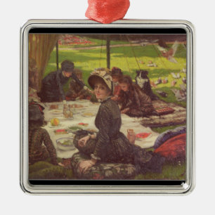 James Tissot picknicken, c.1881-2 Julgransprydnad Metall