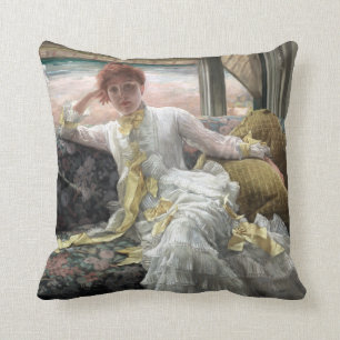 James Tissot Seaside (juli Provexemplar av Porträ Kudde