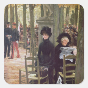 James Tissot   utan en hemgift, 1883-5 Fyrkantigt Klistermärke