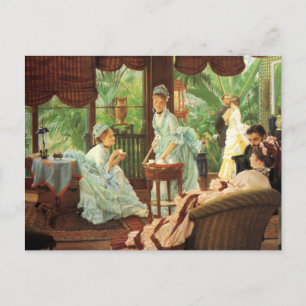 James Tissot Victorian Tea Party Note Card Vykort