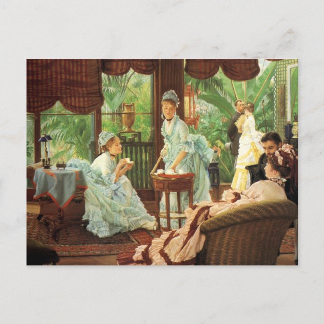 James Tissot Victorian Tea Party Note Card Vykort (Framsida)