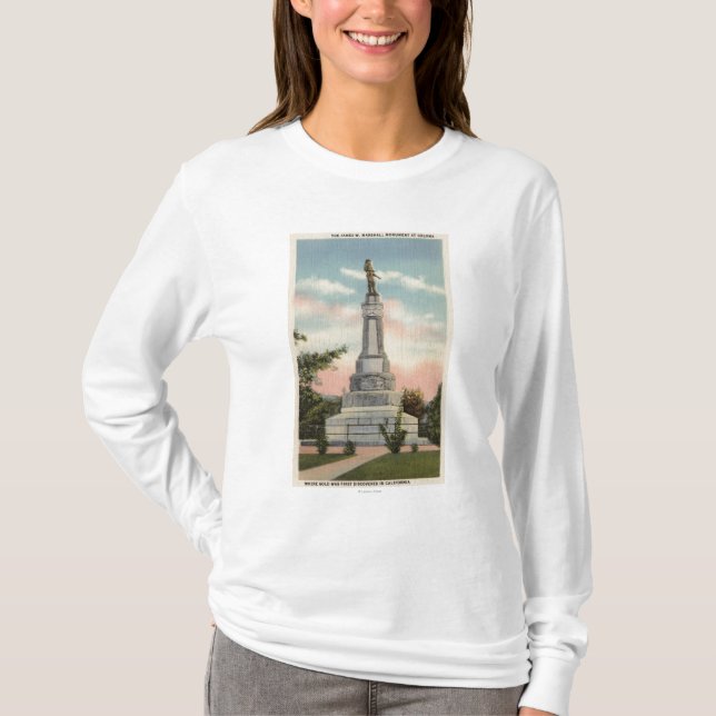 James W. Marshall Monument beskådar nr. 1 T Shirt (Framsida)