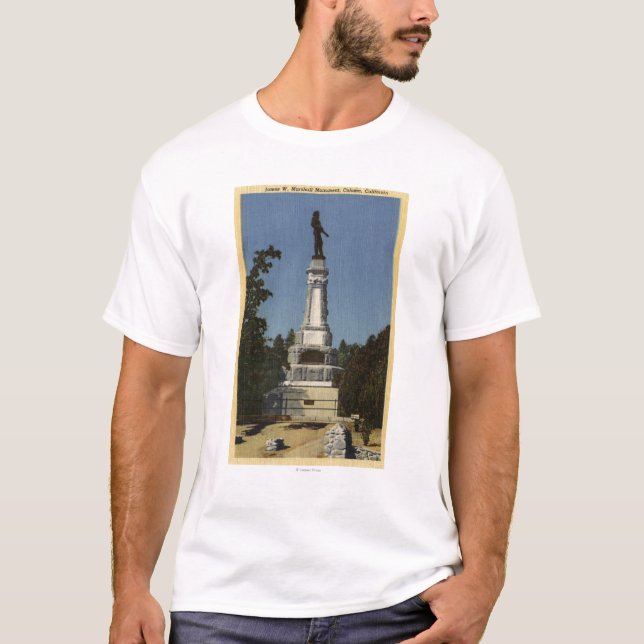 James W. Marshall Monument beskådar nr. 2 Tee Shirt (Framsida)