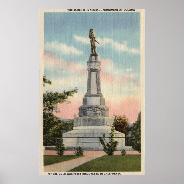 James W. Marshall Monument View nr 1 Poster (Framsidan)