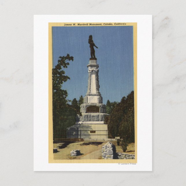 James W. Marshall Monument View nr 2 Vykort (Framsida)