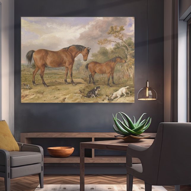 James Ward Equestrian Horse Painting Canvastryck (Skapare uppladdad)