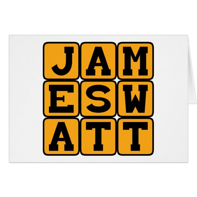 James Watt, skotsk uppfinnare Hälsningskort (Framsidan Horizontal)