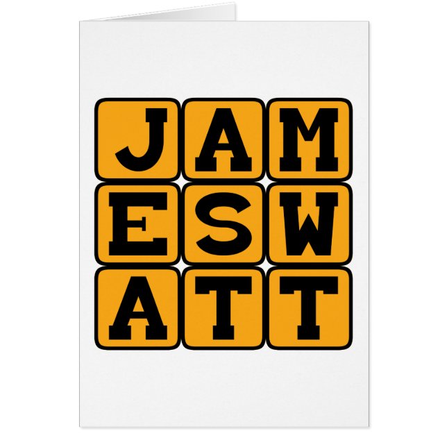 James Watt, skotsk uppfinnare Hälsningskort (Framsidan)