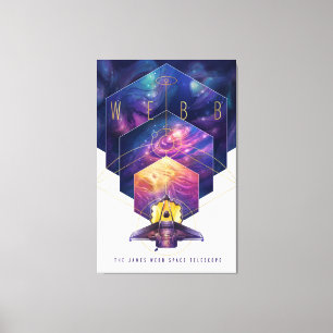 James Webb-rymdteleskopet Illustrationskonst Canvastryck
