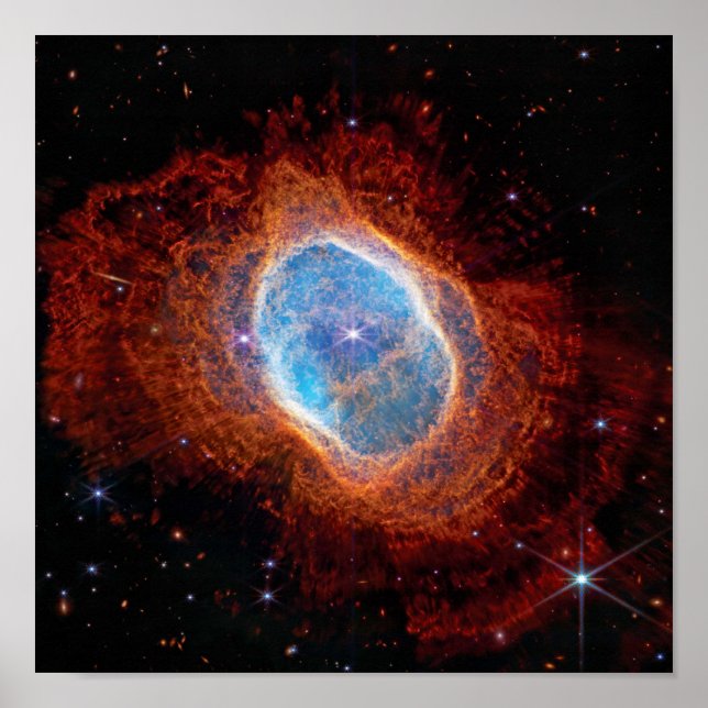 James Webb-rymdteleskopet Södra ringnebulosan Poster (Framsidan)