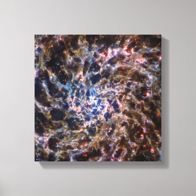 James Webb-rymdteleskopet Spiralgalaxen IC 5332 Canvastryck (Framsida)