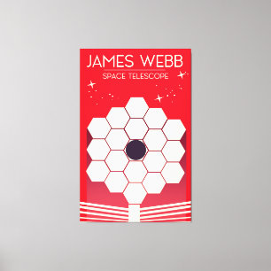 james webb space telescope, canvastryck