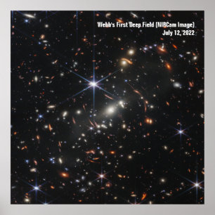 James Webb Space Telescope First Image InfrRED Poster