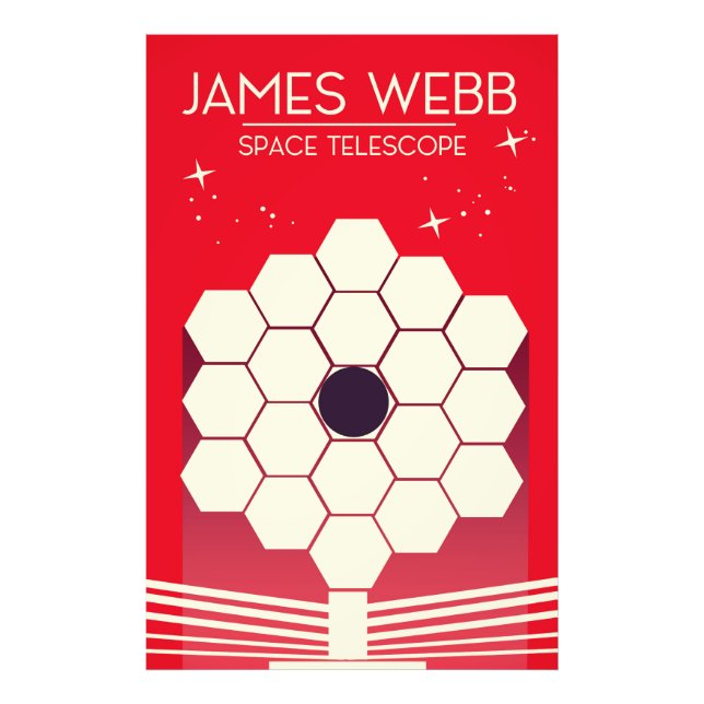 james webb space telescope, fototryck (Framsidan)
