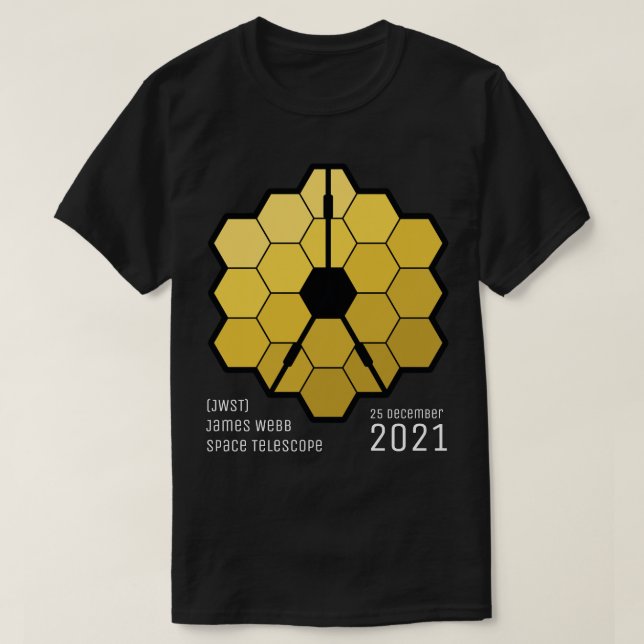 James Webb Space Telescope Gult Spegel Anpassnings T Shirt (Design framsida)