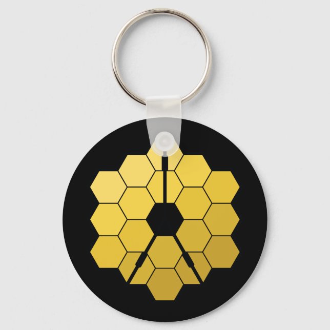 James Webb Space Telescope Gult Spegel Artwork Nyckelring (Framsida)