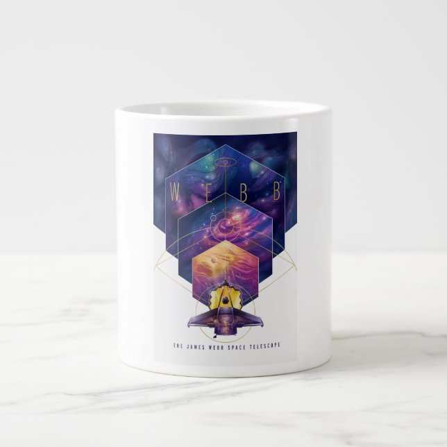 James Webb Space Telescope Illustration Art Jumbo Mugg (Framsidan)