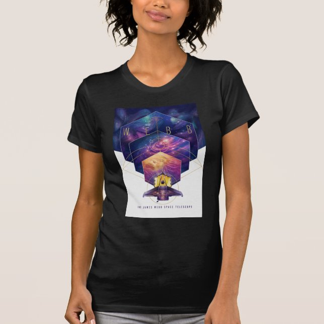 James Webb Space Telescope Illustration Art T Shirt (Framsida)