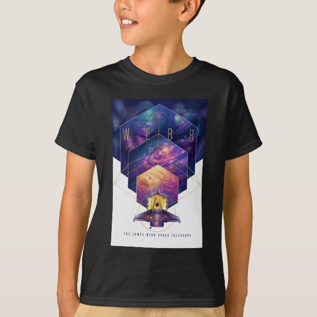 James Webb Space Telescope Illustration Art T Shirt (Framsida)