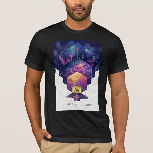 James Webb Space Telescope Illustration Artwork T Shirt (Framsida)