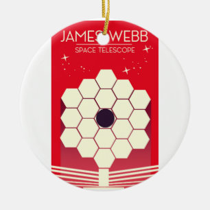 james webb space telescope, julgransprydnad keramik