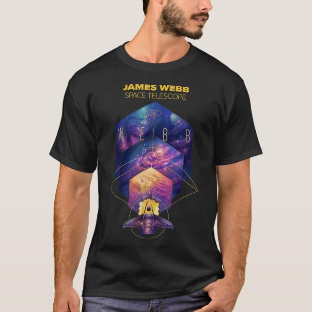 James Webb Space Telescope JWST Astronomy Science T Shirt (Framsida)